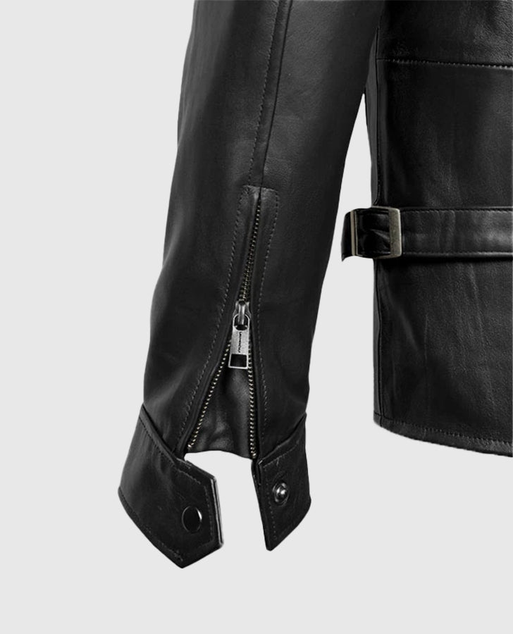 Vin Diesel Fast and Furious 6 Black Leather Jacket for Men - model wearing the jacket