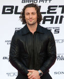 Aaron Taylor Johnson Black Leather Jacket for Men | Genuine Leather - front view
