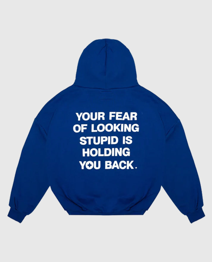 Alchemai Fear of Looking Stupid Blue Hoodie - view 1