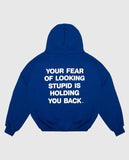 Alchemai Fear of Looking Stupid Blue Hoodie - view 1