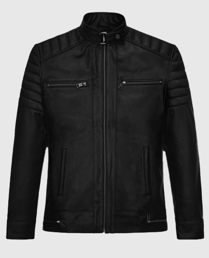 Andrew Tate Leather Black Jacket for Men – Custom Fit - back view