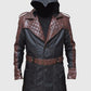 Assassins Syndicate Jacob Frye Long Leather Trench Brown Coat for Men - inner lining view
