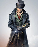 Assassins Syndicate Jacob Frye Long Leather Trench Brown Coat for Men - front view