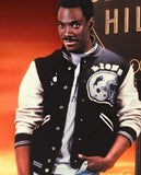 Axel Foley Detroit Lions Black Leather Jacket for Men - front view