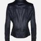 Biker Trend Women's Black Leather Jacket – Custom Fit - back view