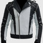 Michael Jackson White & Black Leather Jacket for Men - back view
