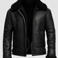 Men's Aviator B3 Black Shearling Sheepskin Leather Jacket