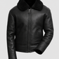 Men's Aviator B3 Black Shearling Sheepskin Leather Jacket