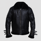 Men's Affliction Black Shearling Leather Jacket – Custom Fit