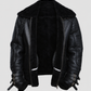 Men's Affliction Black Shearling Leather Jacket – Custom Fit