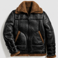 Men's RAF B3 Sheepskin Black Bomber Leather Jacket