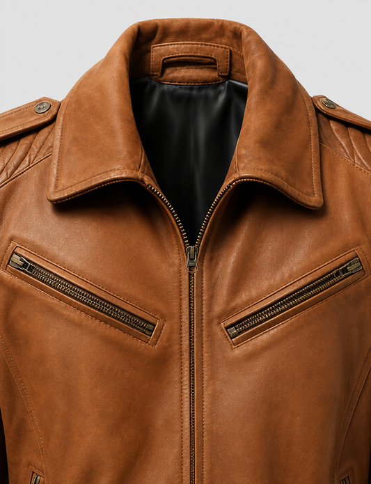 Men's Camel Brown Tan Suede Leather Jacket – Premium Outerwear