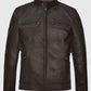 Chicago PD Hank Voight Brown Leather Jacket for Men - back view