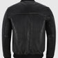 Classic Blouson Leather Jacket in Black for Men – Premium Outerwear - back view