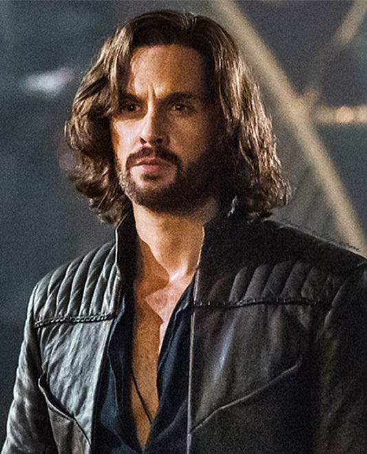 Da Vinci's Demons Tom Riley Distressed Leather Jacket for Men - front view