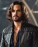Da Vinci's Demons Tom Riley Distressed Leather Jacket for Men - front view