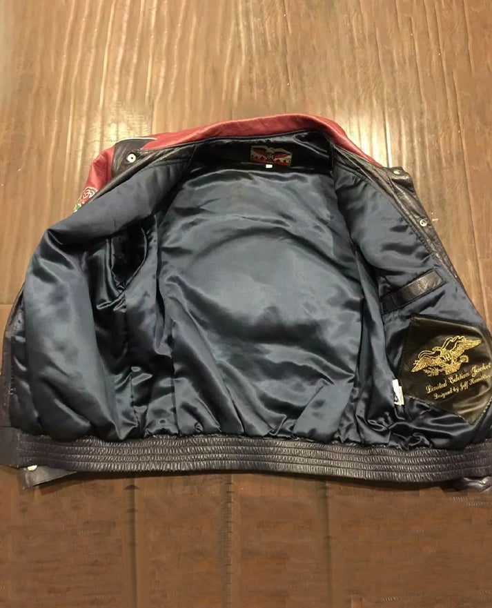 Jeff Hamilton Dallas Cowboys Leather Jacket - side view