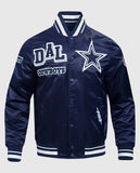 Dallas Cowboys Mashup Classic Rib Satin Jacket - front view