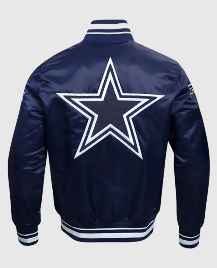 Dallas Cowboys Mashup Classic Rib Satin Jacket - back view