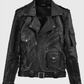 Deadwood Black Moto Leather Jacket for Men – Premium Outerwear
