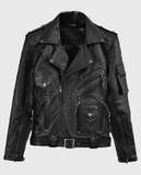 Deadwood Black Moto Leather Jacket for Men – Premium Outerwear