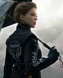 Death Stranding Fragile Express Black Leather Jacket for Women - front view