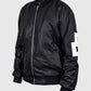 Dizller 8 Ball Letterman Black Bomber Leather Jacket for Men - inner lining view