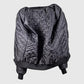 Dizller 8 Ball Letterman Black Bomber Leather Jacket for Men - collar and zip close-up