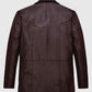 Johnny Depp Donnie Brasco Maroon Leather Blazer Jacket for Men - side angle view