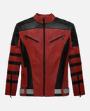 Red One Dwayne Johnson Leather Jacket for Men – Custom Fit - front view