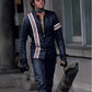 Easy Rider Peter Fonda Black Leather Jacket for Men - front view