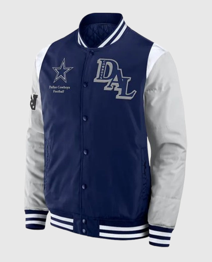 Elements Elite Dallas Cowboys Navy Jacket - front view