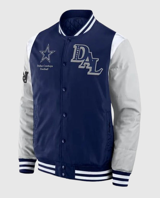 Elements Elite Dallas Cowboys Navy Jacket - front view