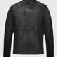 Fast & Furious Vin Diesel Black Leather Jacket for Men - front view