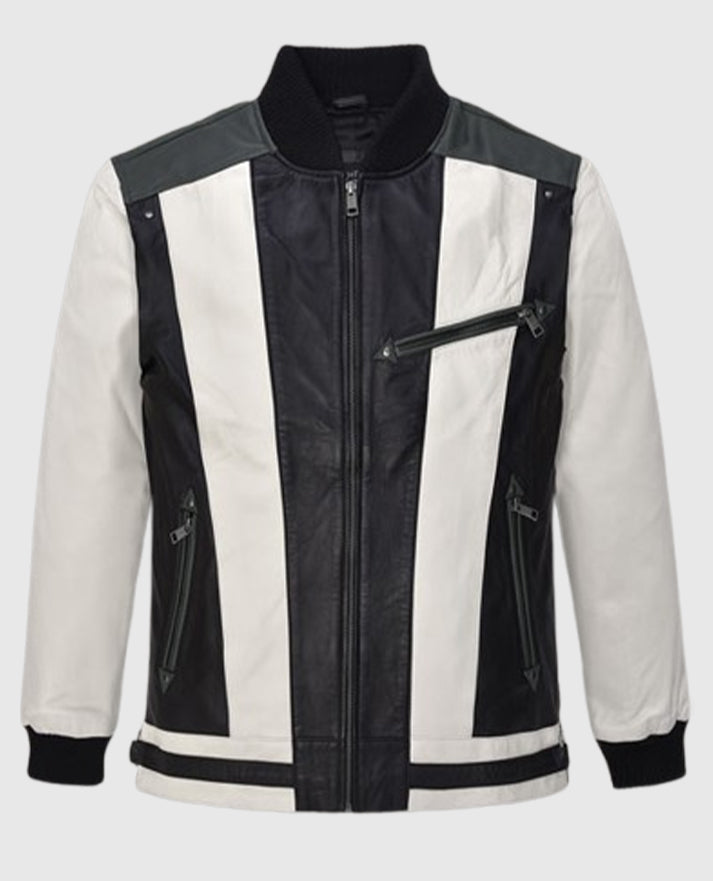 Matthew Broderick Ferris Bueller's Day Off White & Black Leather - back view