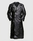 Men's Black Leather Trench Coat – Premium Outerwear