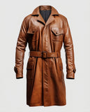 Men's Brown Leather Coat – Premium Outerwear – Custom Fit