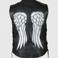 The Walking Dead Governor Daryl Black Leather Vest for Men - side angle view
