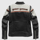 Women's H-D Triple Vent Miss Enthusiast II Leather Riding Black Jacket - back view