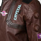 Cyberpunk-2077 Brown Bomber Samurai Leather Jacket for Men - model wearing the jacket