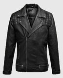 Ironwood Black Biker Leather Jacket for Men – Premium Outerwear - front view