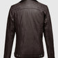 Ironwood Brown Biker Leather Jacket for Men – Premium Outerwear - back view