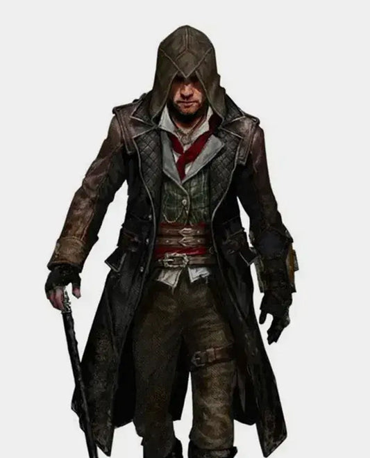 Jacob Frye Assassin's Creed Brown Trench Coat for Men - front view