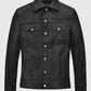 Jeff Goldblum Black Leather Jacket for Men | Genuine Leather - back view