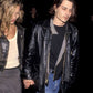 Johnny Depp Black Leather Jacket for Men | Genuine Leather - front view
