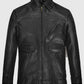 Johnny Depp Black Leather Jacket for Men | Genuine Leather - back view