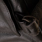 Multi-Pocket Leather Waistcoat for Biking Black Jacket for Men - side angle view