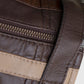 Men's Sizma Brown Cafe Racer Style Leather Jacket | Genuine Leather - inner lining view