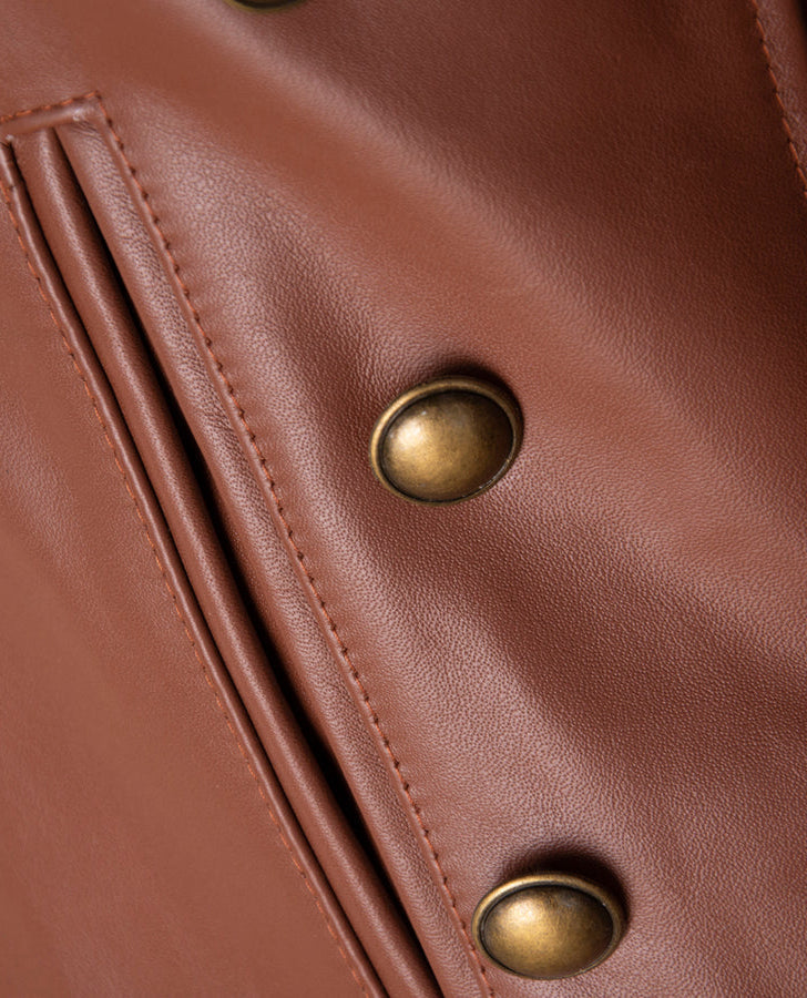 Billy Campbell Cliff Secord the Rocketeer Brown Leather Jacket for Men - inner lining view
