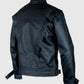Michael Jackson Thriller Black Leather Jacket for Men - side angle view